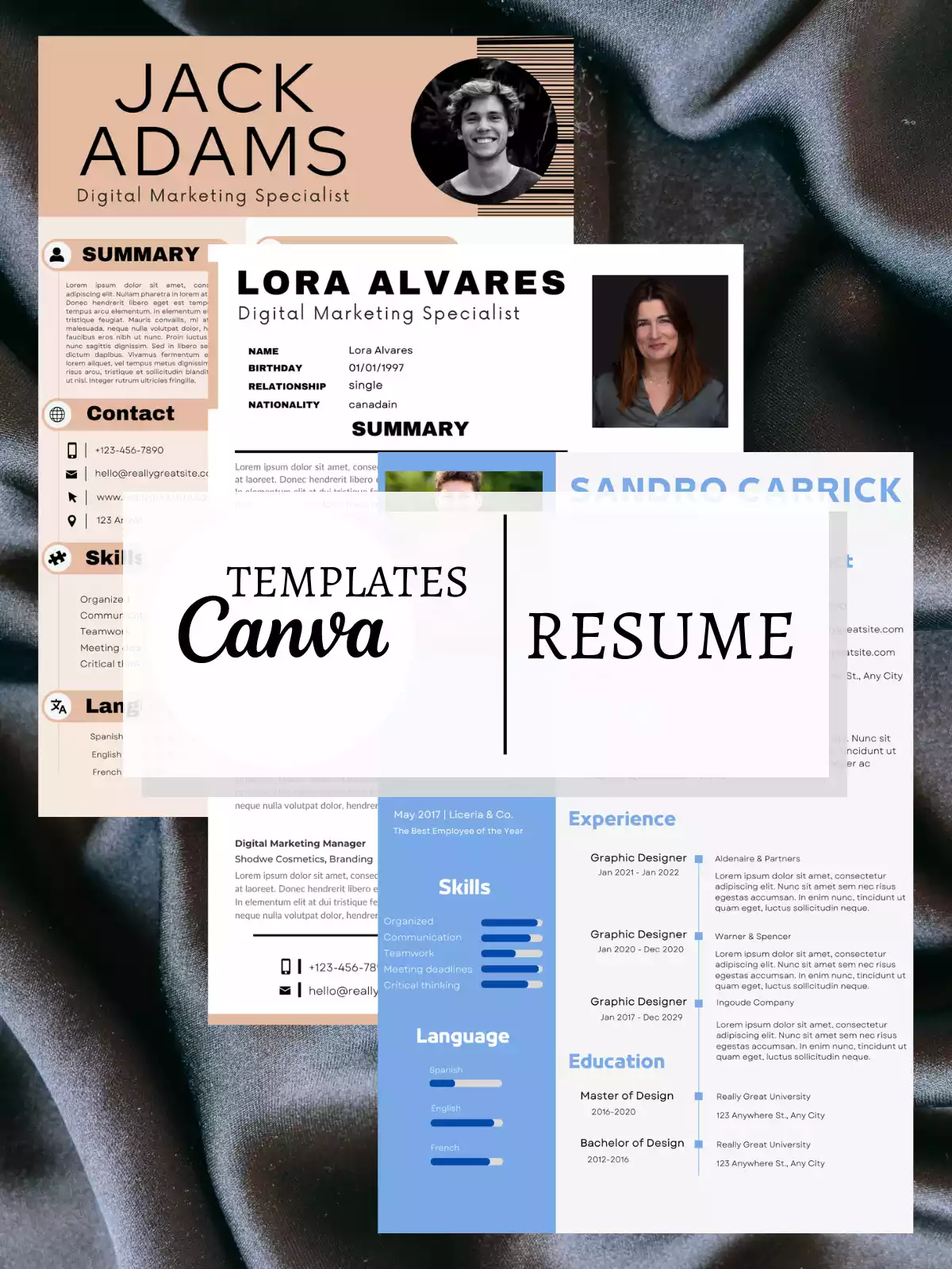 canva free resume templates